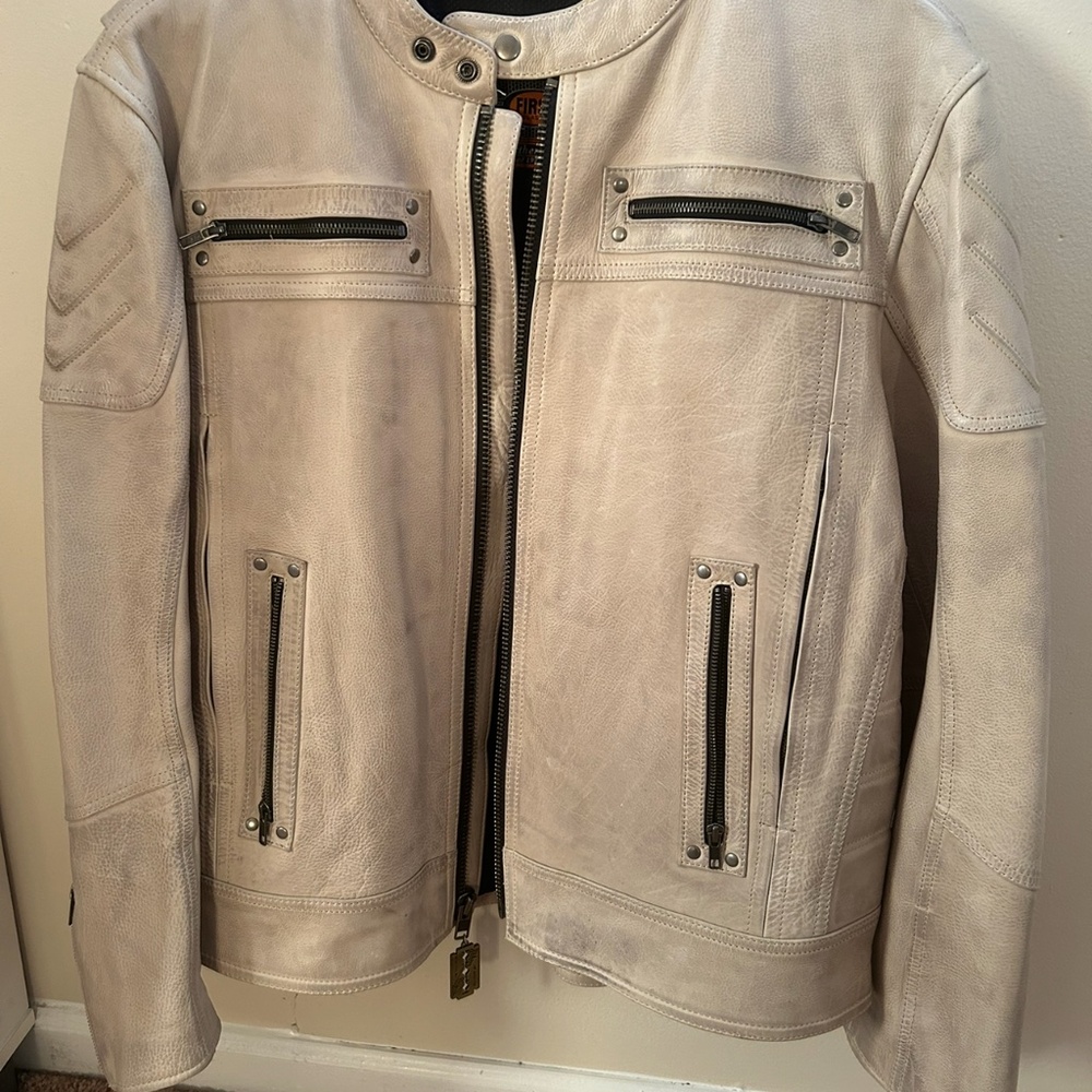 Tan Men’s Motorcycle Jacket